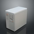 Gray Office Equipment With Control Panel And Display Screen Design 3d model