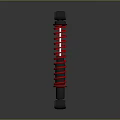 Hardware Tool Shock Absorber With Red Coil Spring And Black Components 3d model