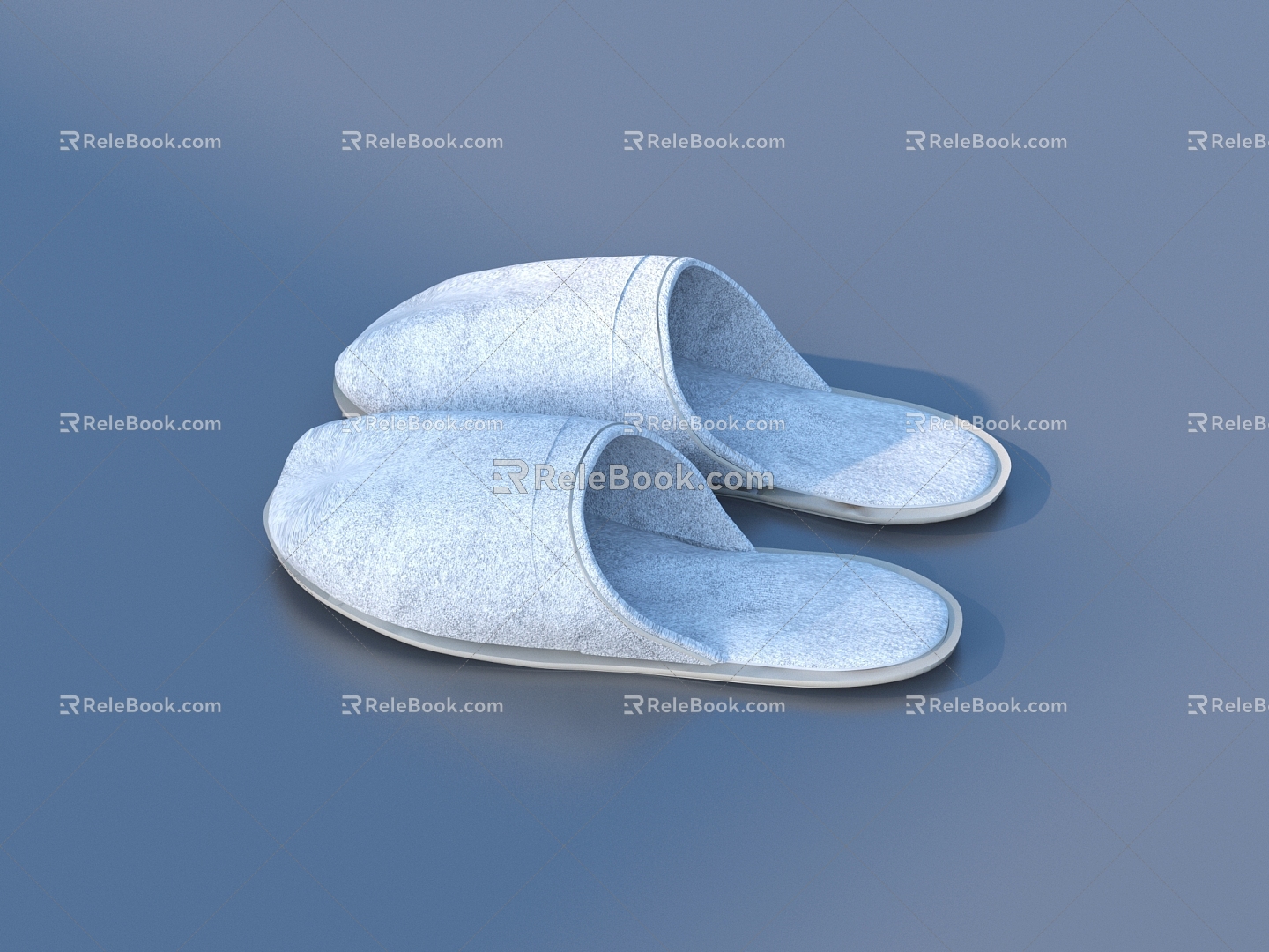 Slippers Cotton Slippers Cloth Boots 3d model