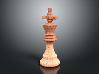 modern chess pieces 3d model