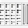 Various Styles of Modern Door Handles with Different Designs for Home Interior Use