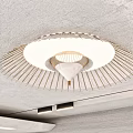Elegant Modern Ceiling Light With Radiant Metal Frame And Marble Center Design