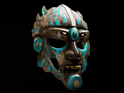 Mask Indian Mask Demon Mask Fantasy Savage Wind 3d model