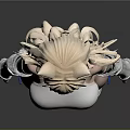 3D Fantasy Character With Cat Ears Blonde Long Hair Silver Armor And White Top
