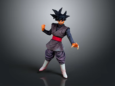 Anime Character Themed Decorative Light With Dynamic Pose And Stylish Design 3d model