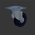 Heavy Duty Industrial Metal Caster Wheel With Square Base And Black Rubber Tire