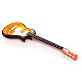 Orange Electric Guitar With White Details And Black Neck For Daily Music Life