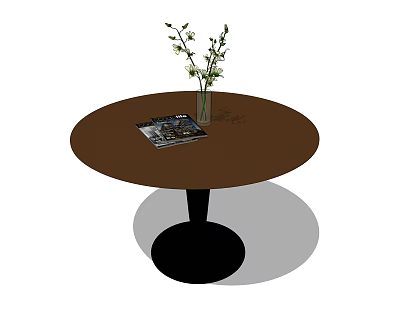 Modern Dining Table Round Dining Table 3d model