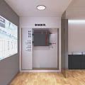 Stylish Bathroom Cabinet Rack Display in Home Appliance Showroom with Exhibited Products