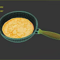 Black Frying Pan With Wooden Handle Perfect For Making Fresh Pancakes At Home