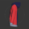 Cavaliers Hoodie With Blue Yellow Red Color Block Design And Gray Front Pocket