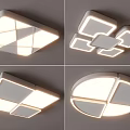 Modern Ceiling Lights With Various Geometric Shapes And Bright LED Lighting 3d model