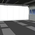 Modern Fitness Gym Interior With Spacious Workout Area White Walls And Gray Flooring