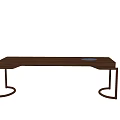 Modern Wooden Desk With Metal Legs For Home Office Minimalist Design