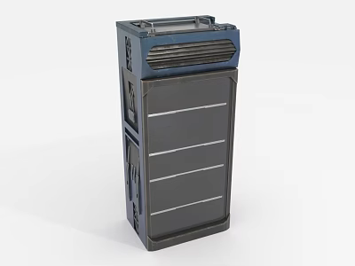 Modern Food Storage Container With Blue Gray Design And Layered Structure 3d model