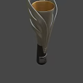 Streamlined Silver Trophy With Golden Top And Number 1 Base Design 3d model