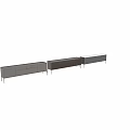 Modern Storage Cabinet With Sleek Design Wooden Panels And Metal Legs
