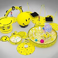 Smiley Face Themed Playground With Interactive Elements People Playing And Yellow Decorations