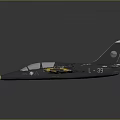 Military Aircraft Weapon With Gray Fuselage Yellow Wing Tips Cockpit And Emblems