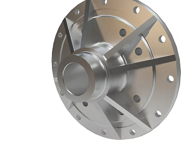 Durable Metal Circular Flange Component With Precision Holes And Industrial Structure 3d model