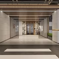 Modern Parking Garage Entrance Design With Glass Doors Bright Lighting And Floor Markings