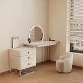 25 Dressing Table Modern Cream Style Dressing Table Dressing Table 3d model