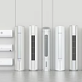 Modern White Air Conditioners And Fans Featuring Various Wall Mounted And Floor Standing Types