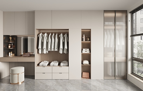 Modern cloakroom wardrobe cosmetics 3d model