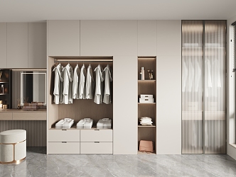 Modern cloakroom wardrobe cosmetics 3d model