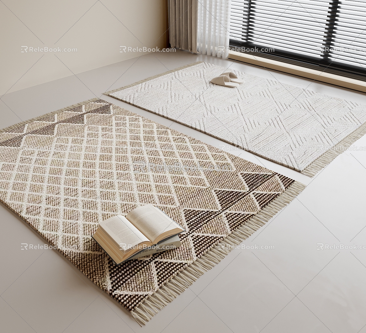 Modern Square Carpet Carpet 3d model