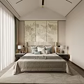 Elegant Minimalist Sofa Coffee Table Set With Landscape Paintings And Soft Area Rug