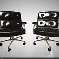 Technology Exhibition Hall Featuring Modern Silver Office Chairs With Metal Frames And Leather Material