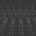 Modern Substation Transformer High Voltage Line Outdoor High Voltage Wire Transformer Outdoor Industrial Wire Equipment 3d model