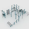 Outdoor Fitness Training Equipment With Climbing Frame Pull Up Bars And Parallel Bars