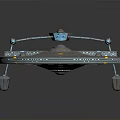 USS Enterprise Starfleet Spaceship Model With Disc Shaped Hull And Lighting