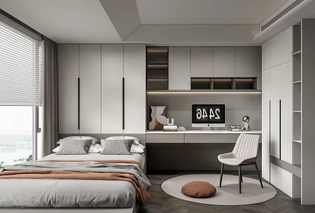 Modern Tatami Bedroom 3d model