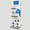 Multi Tiered Commercial Display Rack for Bright Milk Products Retail Store Organized Placement