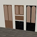 Modern Wardrobe Doors With Rattan Panels Wooden And Black Double Door Design