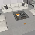 Modern Sofa Coffee Table Combination Sofa 3d model