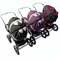Colorful Baby Strollers in Green Purple and Red with Stylish Design