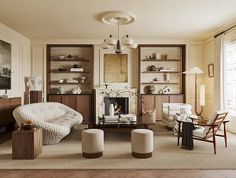 French Living Room 3d model