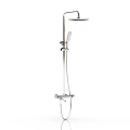 Contemporary Design Chrome Shower System With Overhead Shower And Handheld Sprayer