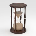 Elegant Decorative Ornament Set With Wooden Stand Hourglass And Sand