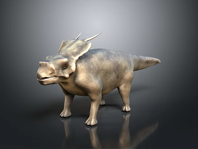Realistic 3D Triceratops Dinosaur Model With Detailed Skin Texture And Horns 3d model