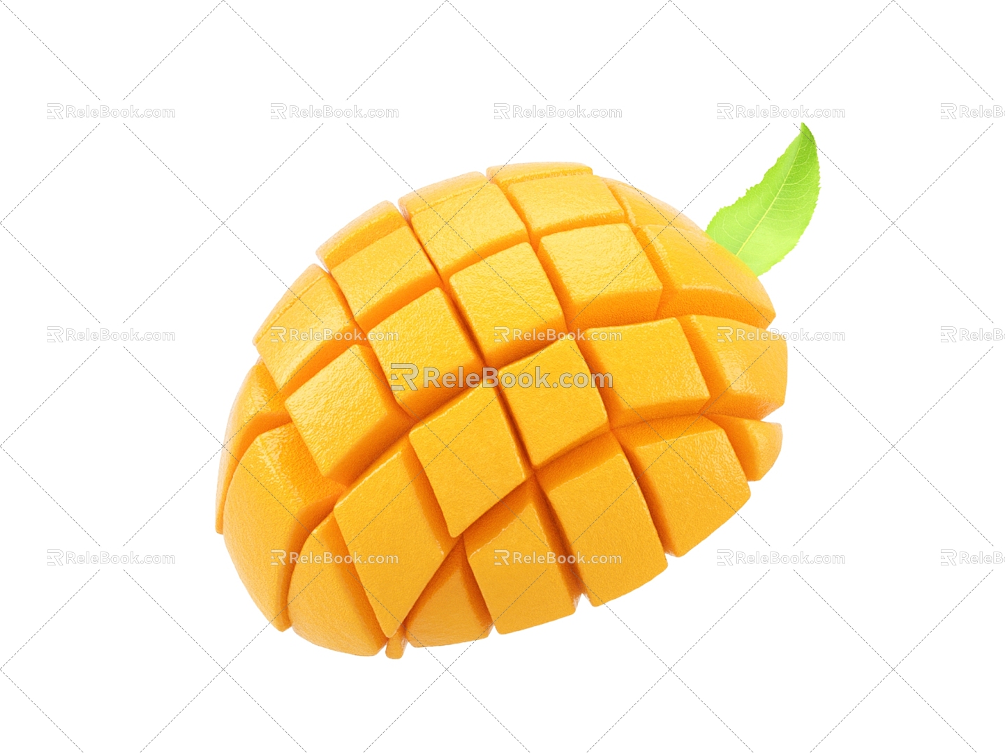 Modern fruit mango cut mango 3d model