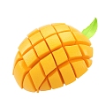 Modern fruit mango cut mango 3d model