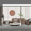 modern living room 3d model
