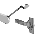 Stainless Steel Door Closer Hardware With Adjustable Arm And Mounting Plate