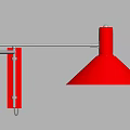 Red Silver Wall Lamp With Adjustable Arm And Bright Lighting For Home