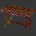 Elegant Traditional Wooden Console Table With Intricate Carved Legs And Polished Tabletop